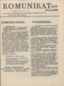 Komunikat. Pismo Zarządu Uniwersyteckiego Niezależnego Zrzeszenia Studentów Uniwersytetu Wrocławskiego, nr 10(39)