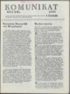 Komunikat NZS UWr. Pismo Zarządu Uniwersyteckiego Niezależnego Zrzeszenia Studentów Uniwersytetu Wrocławskiego, nr 13(42)