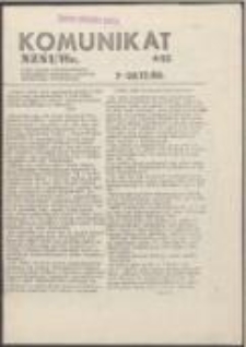 Komunikat NZS UWr. Pismo Zarządu Uniwersyteckiego Niezależnego Zrzeszenia Studentów Uniwersytetu Wrocławskiego, nr 4(52)