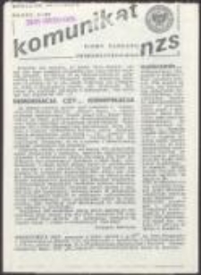 Komunikat. Pismo Zarządu Uniwersyteckiego NZS, nr 3(89)