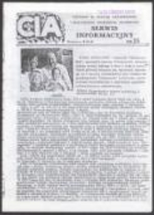 CIA Centrum Informacji Akademickiej Niezależnego Zrzeszenia Student&oacute;w. Serwis informacyjny, nr 25