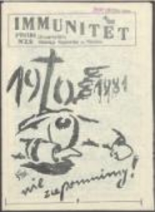 Immunitet. Pismo NZS Uniwersytetu Mikołaja Kopernika w Toruniu, nr 4
