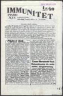 Immunitet. Pismo NZS Uniwersytetu Mikołaja Kopernika w Toruniu, nr 1(5)