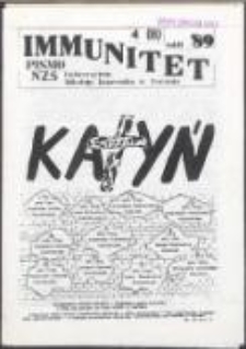 Immunitet. Pismo NZS Uniwersytetu Mikołaja Kopernika w Toruniu, nr 4(8)