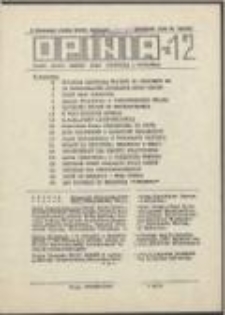 Opinia. Pismo Ruchu Obrony Praw Człowieka i Obywatela, nr 12(20)