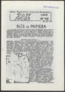 Żak. Pismo Niezależnego Zrzeszenia Student&oacute;w AM, AR, KUL, UMCS, PL, nr 12