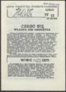 Żak. Pismo Niezależnego Zrzeszenia Student&oacute;w AM, AR, KUL, UMCS, PL, nr 13