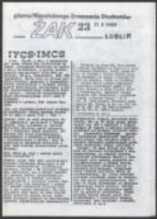 Żak. Pismo Niezależnego Zrzeszenia Studentów AM, AR, KUL, PL, UMCS, nr 23