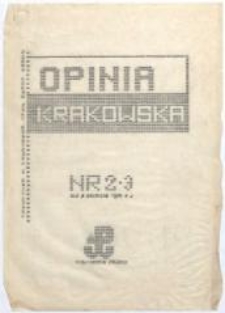 Opinia Krakowska. Pismo Ruchu Praw Człowieka i Obywatela, nr 2/3