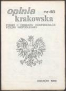 Opinia Krakowska. Pismo II Obszaru Konfederacji Polski Niepodległej, nr 48
