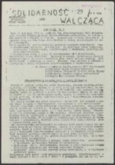 Solidarność Walcząca. Biuletyn Informacyjny MK RŁ "Solidarność", nr 20