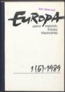 Europa. Pismo Instytutu Europy Wschodniej, nr 1(5)