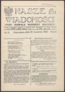 Nasze Wiadomości. Pismo Federacji Młodzieży Walczącej, nr 13