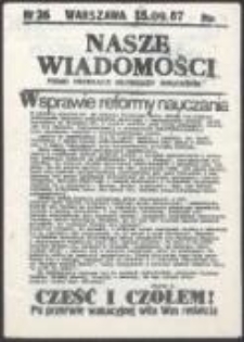 Nasze Wiadomości. Pismo Federacji Młodzieży Walczącej, nr 26