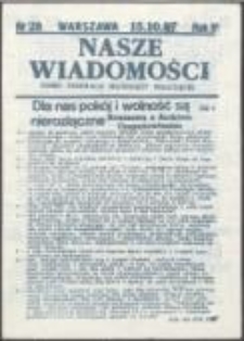 Nasze Wiadomości. Pismo Federacji Młodzieży Walczącej, nr 28