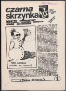 Czarna Skrzynka. Biuletyn Informacyjny Niezależnego Zrzeszenia Studentów Uczalni Szczecińskich, nr 3