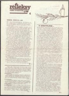 Releksy. Pismo Student&oacute;w UW, nr 4