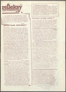 Releksy. Pismo Student&oacute;w UW, nr 5