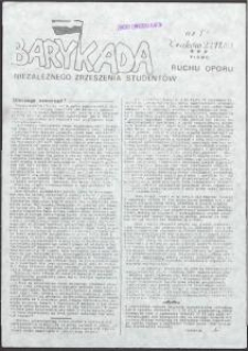 Barykada. Pismo Ruchu Oporu NZS, nr 11