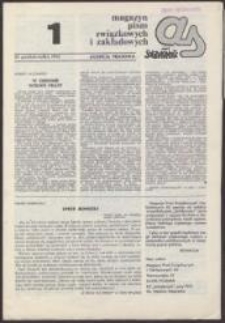 AS. Magazyn pism związkowych i zakładowych, nr 1