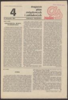 AS. Magazyn pism związkowych i zakładowych, nr 4