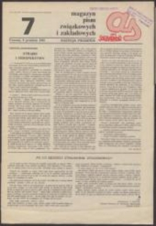 AS. Magazym pism związkowych i zakładowych, nr 7