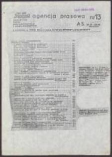 AS. Biuletyn pism związkowych i zakładowych, nr 13