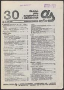 AS. Biuletyn pism związkowych i zakładowych, nr 30