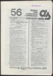 AS. Biuletyn pism związkowych i zakładowych, nr 56
