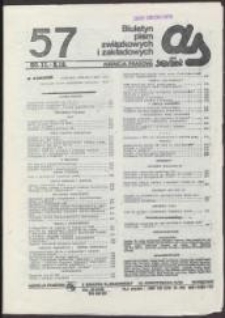 AS. Biuletyn pism związkowych i zakładowych, nr 57