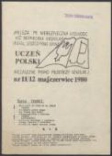 Uczeń Polski. Niezależne pismo młodzieży szkolnej, nr 11/12