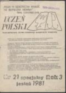 Uczeń Polski. Og&oacute;lnopolskie pismo Federacji Młodzieży Szkolnej, nr 21