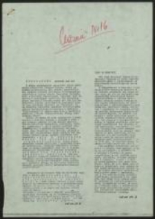 Ciernie. Pismo MKZ NSZZ "Solidarność" w Tychach, nr 16